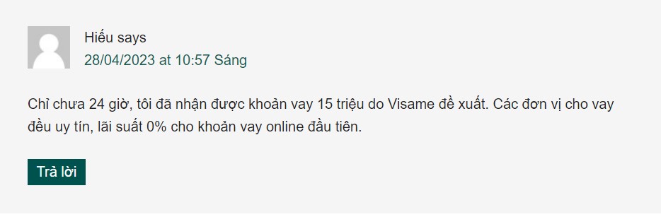 Feedback phản hồi của người dùng về Visame